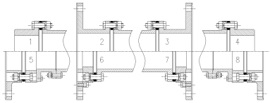 法兰型膜片联轴器二维图
